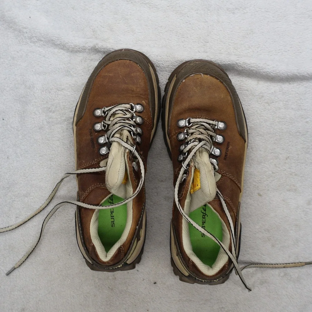 Caterpillar Men 8.5 Work Boots Brwn Antidote Leather Industrial Steel Toe Safety